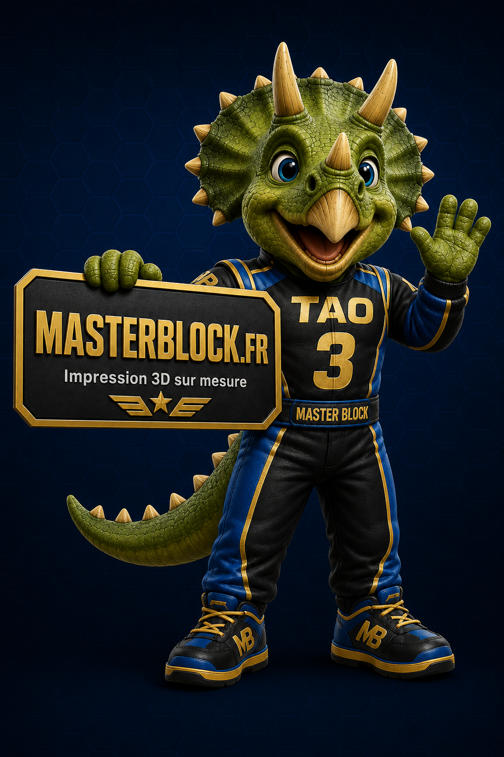 TAO, mascotte Master Block, vous fait coucou